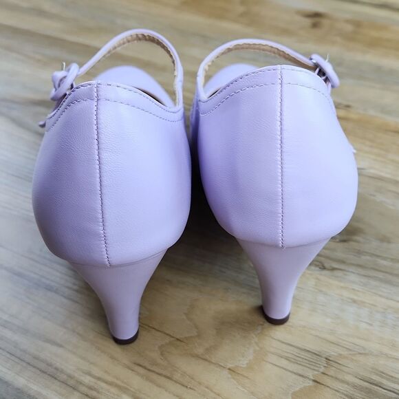 🩵NWOB Chase & Chloe Lavender Kimmy Mary Jane Heels Size 8.5 - Picture 6 of 11